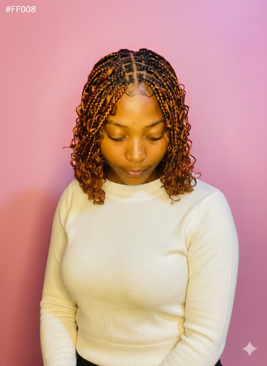 Boho braids short hairstyle